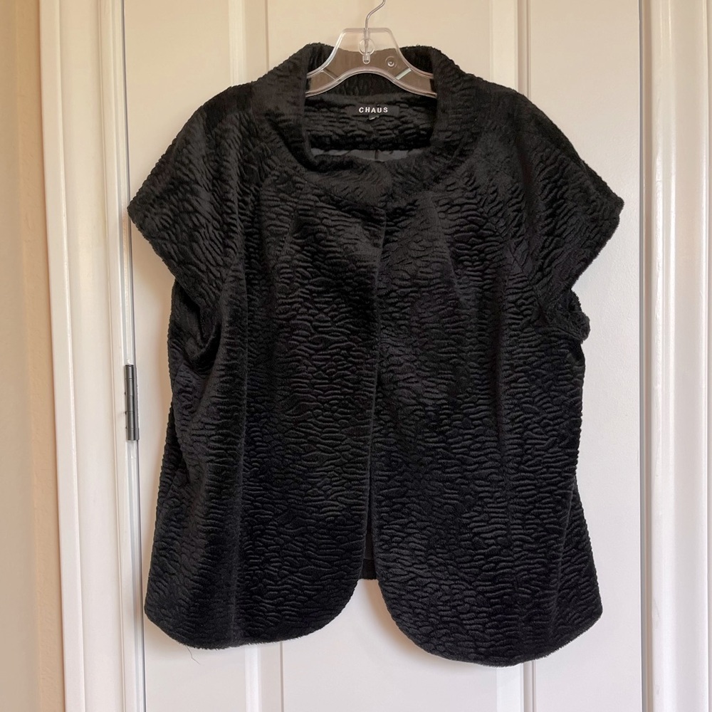 Chaus, Size 16, Black Vest, LIKE NEW